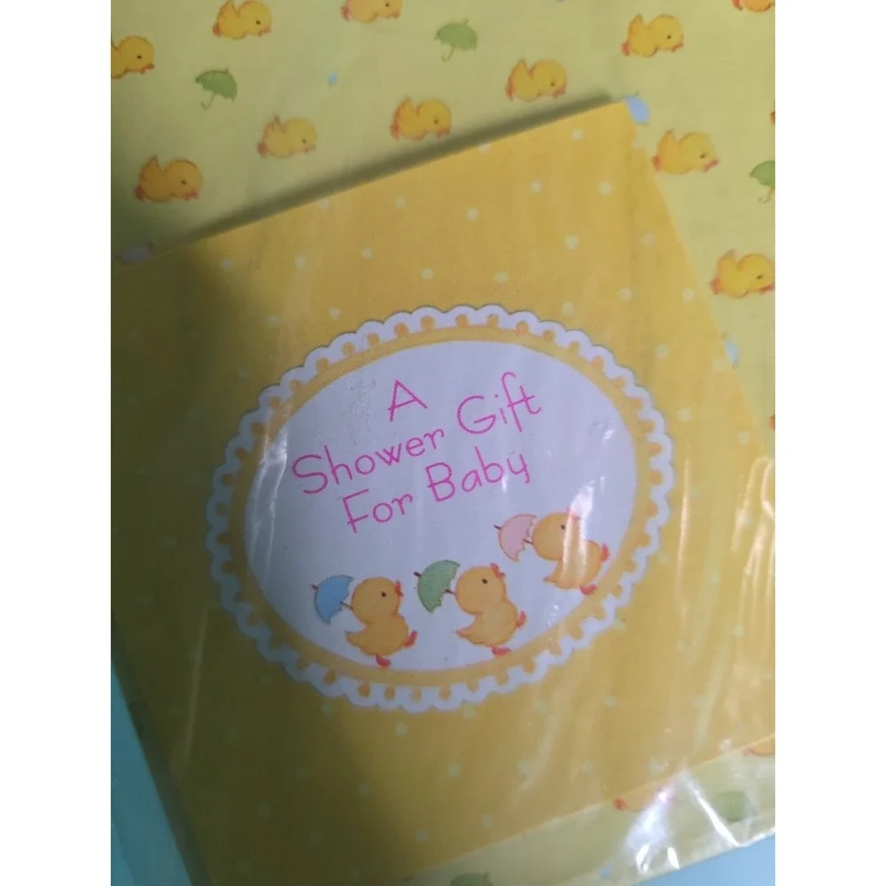 Baby Duck And Umbrella Gift Wrap